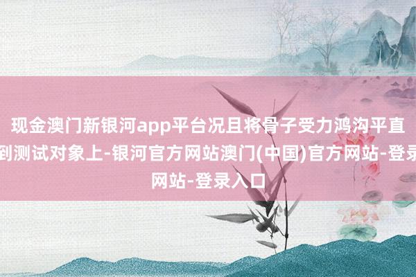 现金澳门新银河app平台况且将骨子受力鸿沟平直施加到测试对象上-银河官方网站澳门(中国)官方网站-登录入口