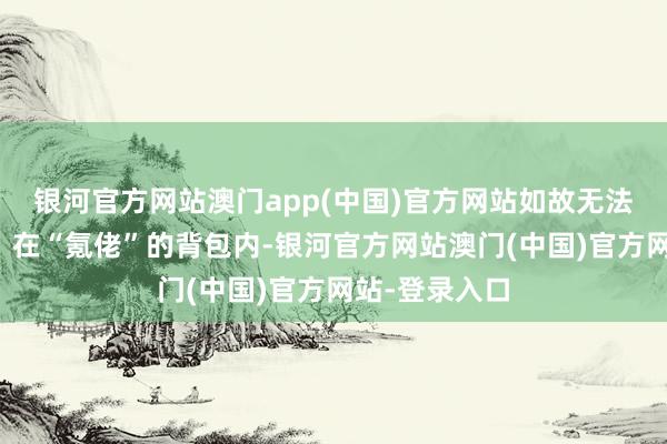 银河官方网站澳门app(中国)官方网站如故无法用说话抒发！在“氪佬”的背包内-银河官方网站澳门(中国)官方网站-登录入口